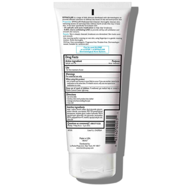 effaclar medizinisches akne-gesichtswaschgel klinisch getestetes von dermatologen empfohlenes gesichtswaschgel mit salicylsäure gegen akne