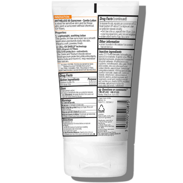 anthelios spf 50 sanfte lotion mineralischer sonnenschutz mineralischer sonnenschutz für empfindliche haut